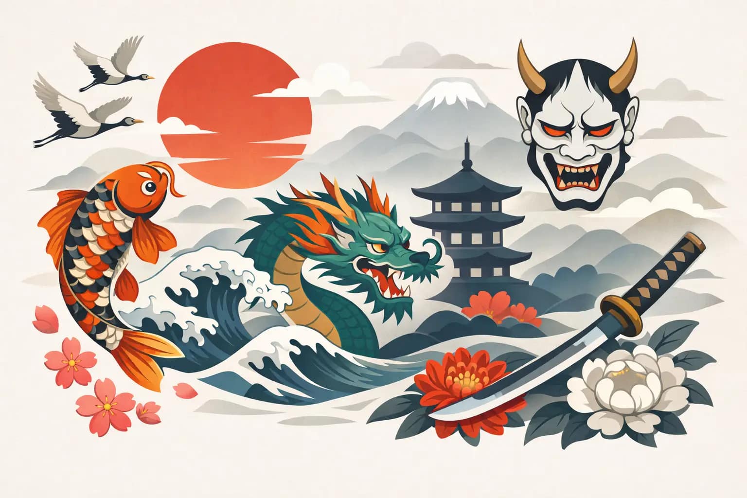 Japanese Tattoo Background Elements Explained